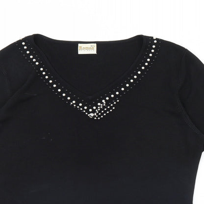 Womens UK Size M Roman Black Pullover Jumper