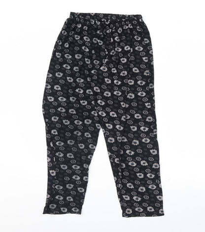 Womens UK Size M Preworn Regular Fit  Black Trousers