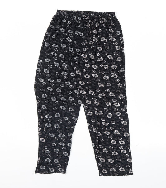 Womens UK Size M Preworn Regular Fit  Black Trousers