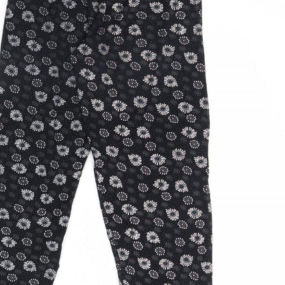 Womens UK Size M Preworn Regular Fit  Black Trousers
