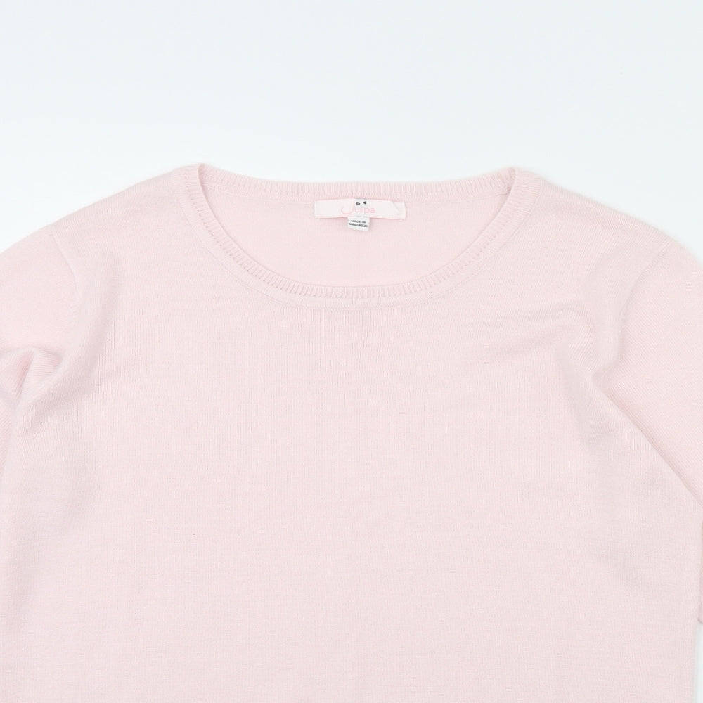 Womens UK Size 12 Julipa Pink Pullover Jumper
