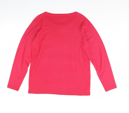 Womens UK Size 12 Julipa Pink Pullover Jumper