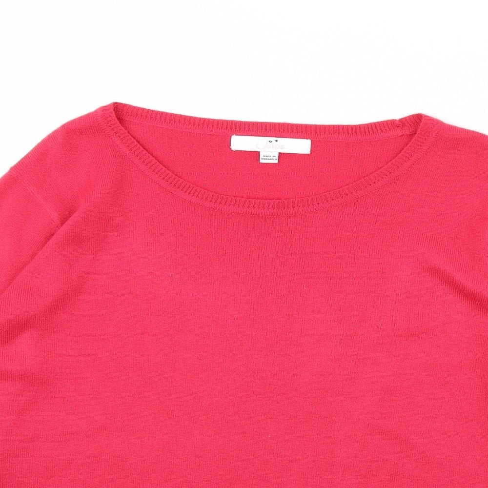 Womens UK Size 12 Julipa Pink Pullover Jumper