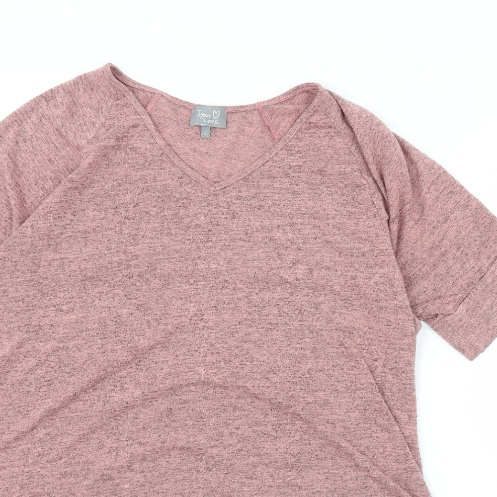 Womens UK Size L Lottie Loves Pink Pullover Jumper