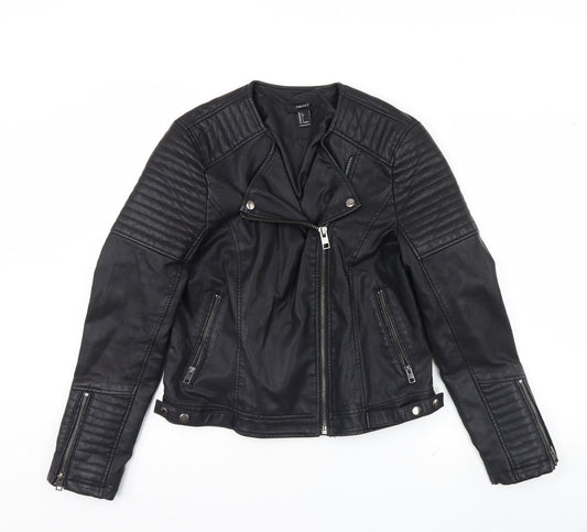 Womens UK Size L FOREVER 21 Black Jacket