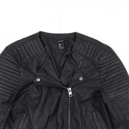 Womens UK Size L FOREVER 21 Black Jacket