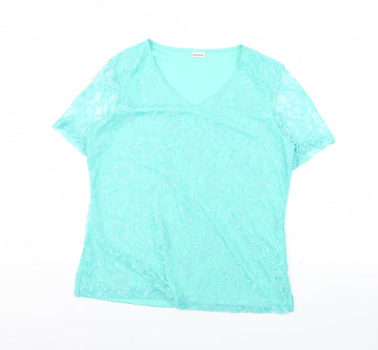 Womens UK Size 14 Damart Green Basic Blouse