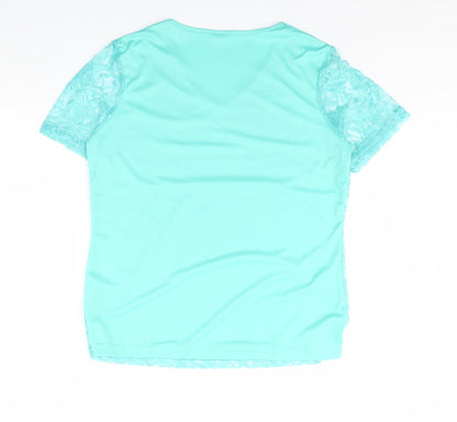 Womens UK Size 14 Damart Green Basic Blouse