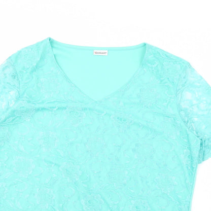 Womens UK Size 14 Damart Green Basic Blouse