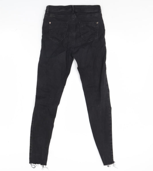 Missguided Womens Black  Denim Skinny Jeans Size 6 L29 in