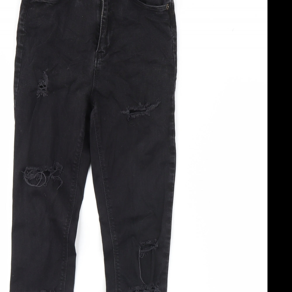 Missguided Womens Black  Denim Skinny Jeans Size 6 L29 in