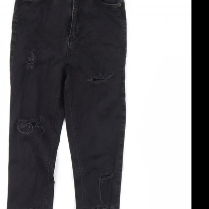 Missguided Womens Black  Denim Skinny Jeans Size 6 L29 in