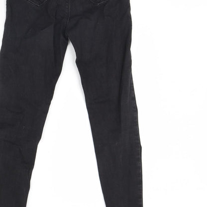 Missguided Womens Black  Denim Skinny Jeans Size 6 L29 in