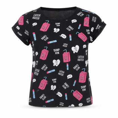 Womens UK Size S Sinsay Black Basic T-Shirt