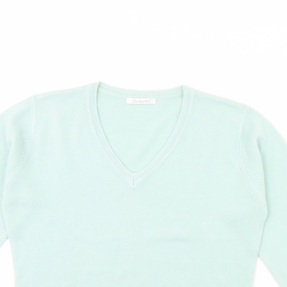 Womens UK Size 12 berketex Green Pullover Jumper