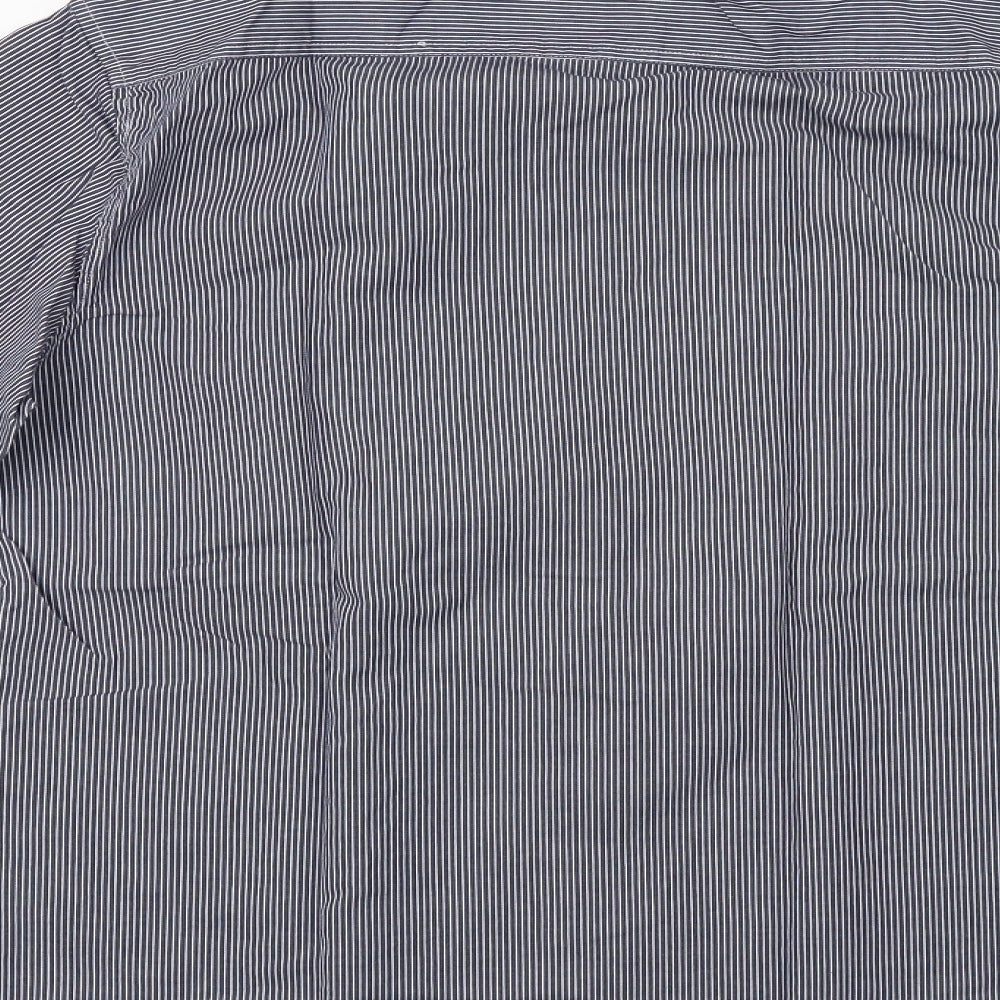 Topman Mens Blue Striped   Button-Up Size M