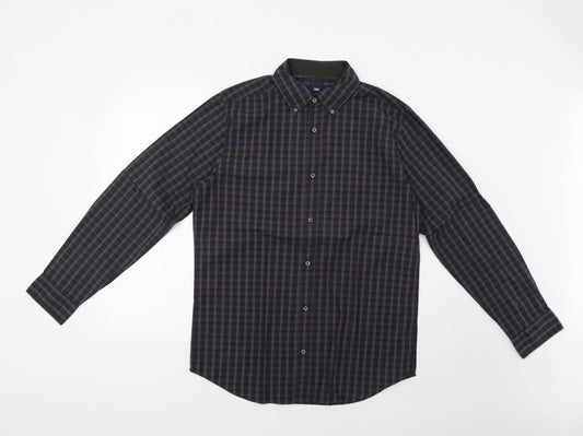 Mens UK Size M Gap Purple  Button-Up Long Sleeve Casual Shirt