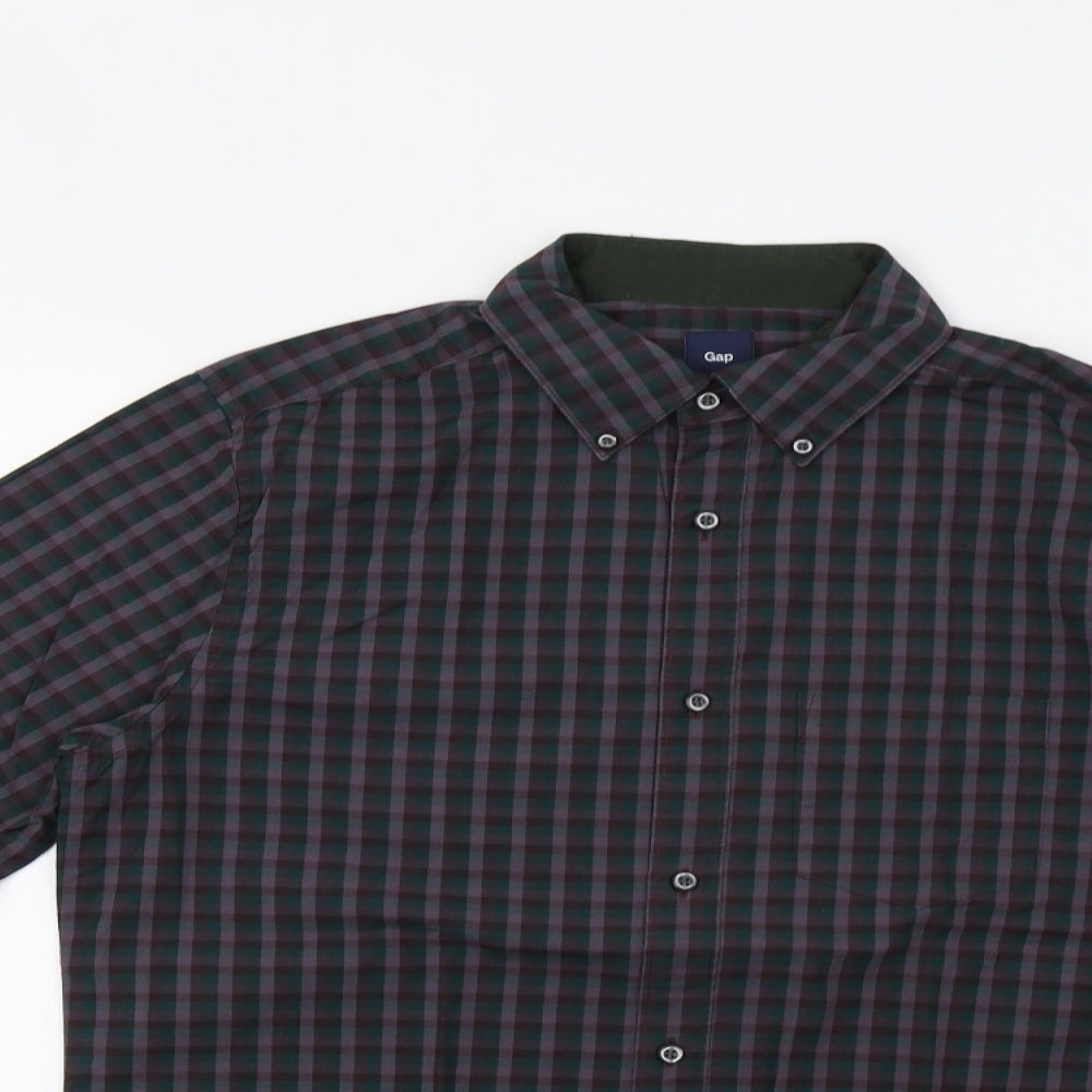 Mens UK Size M Gap Purple  Button-Up Long Sleeve Casual Shirt