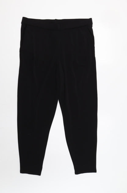 Womens UK Size 14 Cmd Regular Fit Jogger Black Trousers