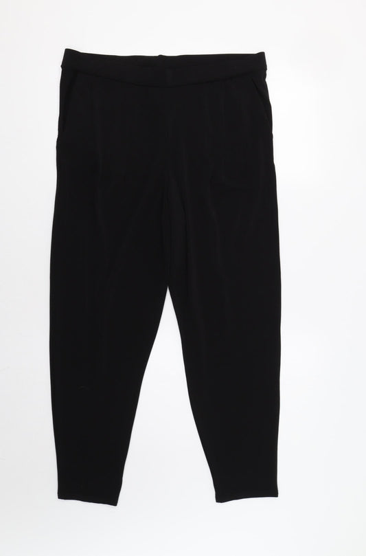 Womens UK Size 14 Cmd Regular Fit Jogger Black Trousers