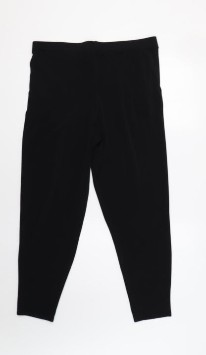 Womens UK Size 14 Cmd Regular Fit Jogger Black Trousers
