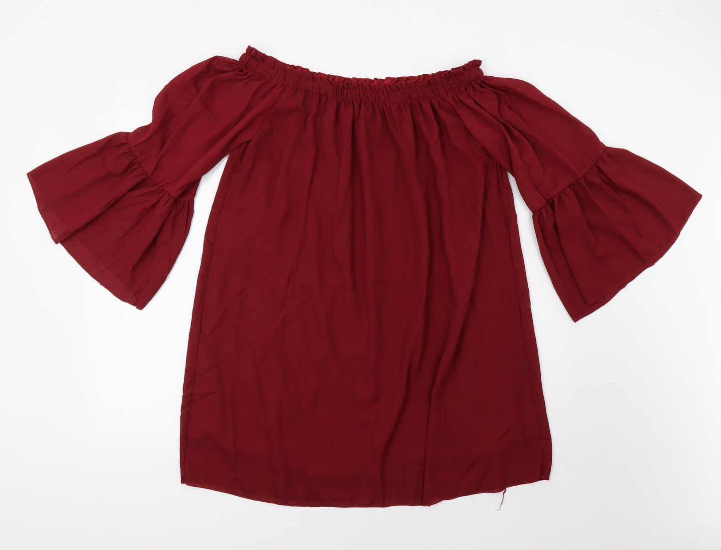 Womens UK Size M Zanzea Red Basic Blouse