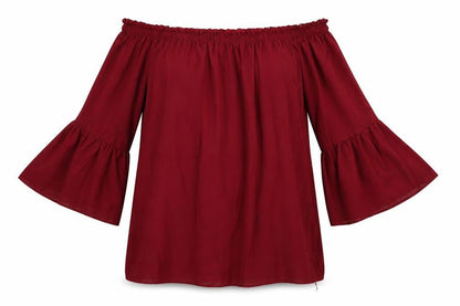 Womens UK Size M Zanzea Red Basic Blouse