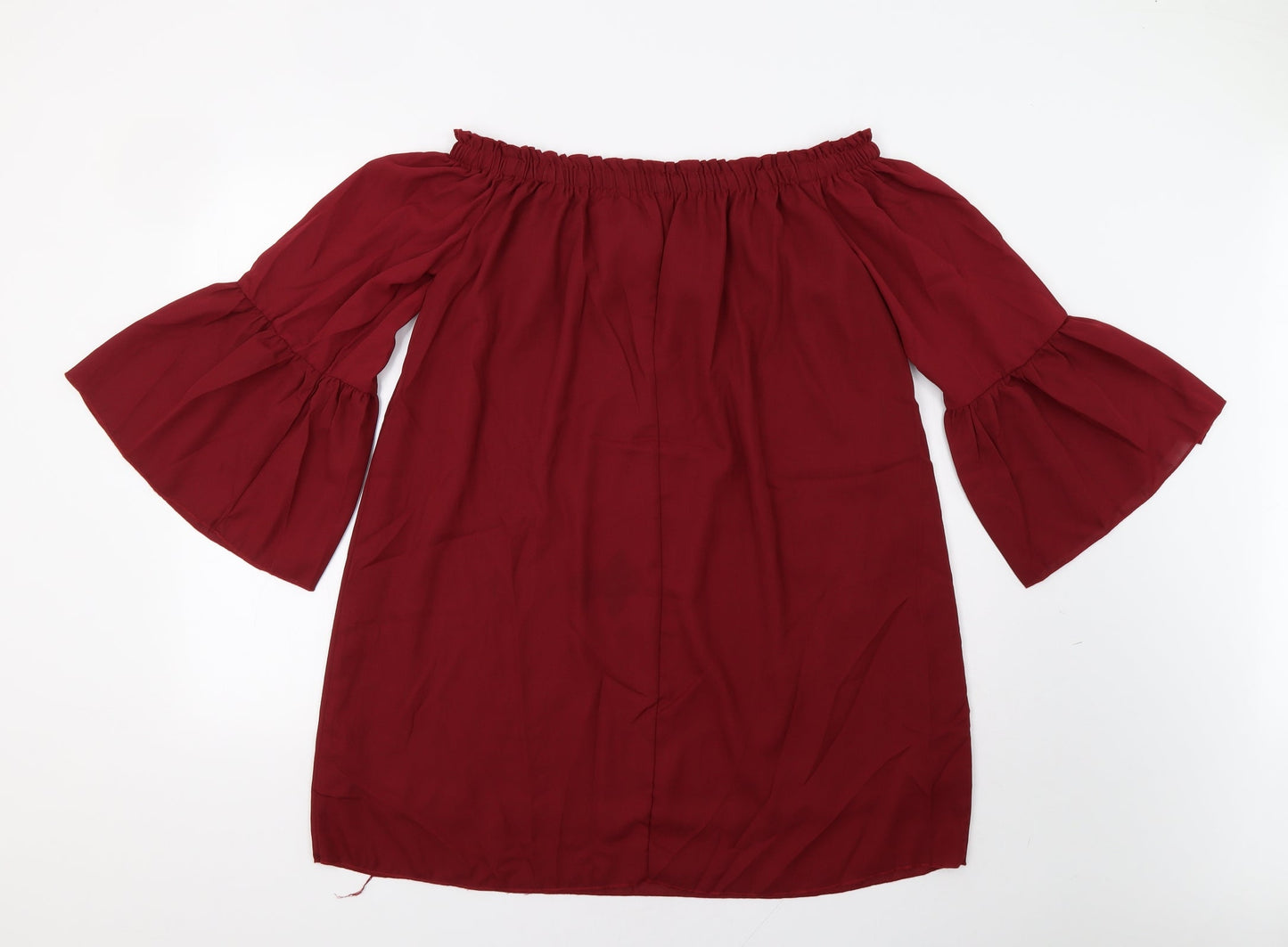 Womens UK Size M Zanzea Red Basic Blouse