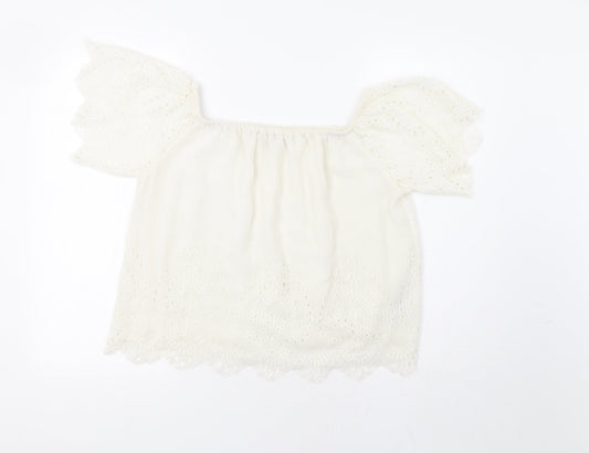 Miss Selfridge Womens White   Basic Blouse Size 10