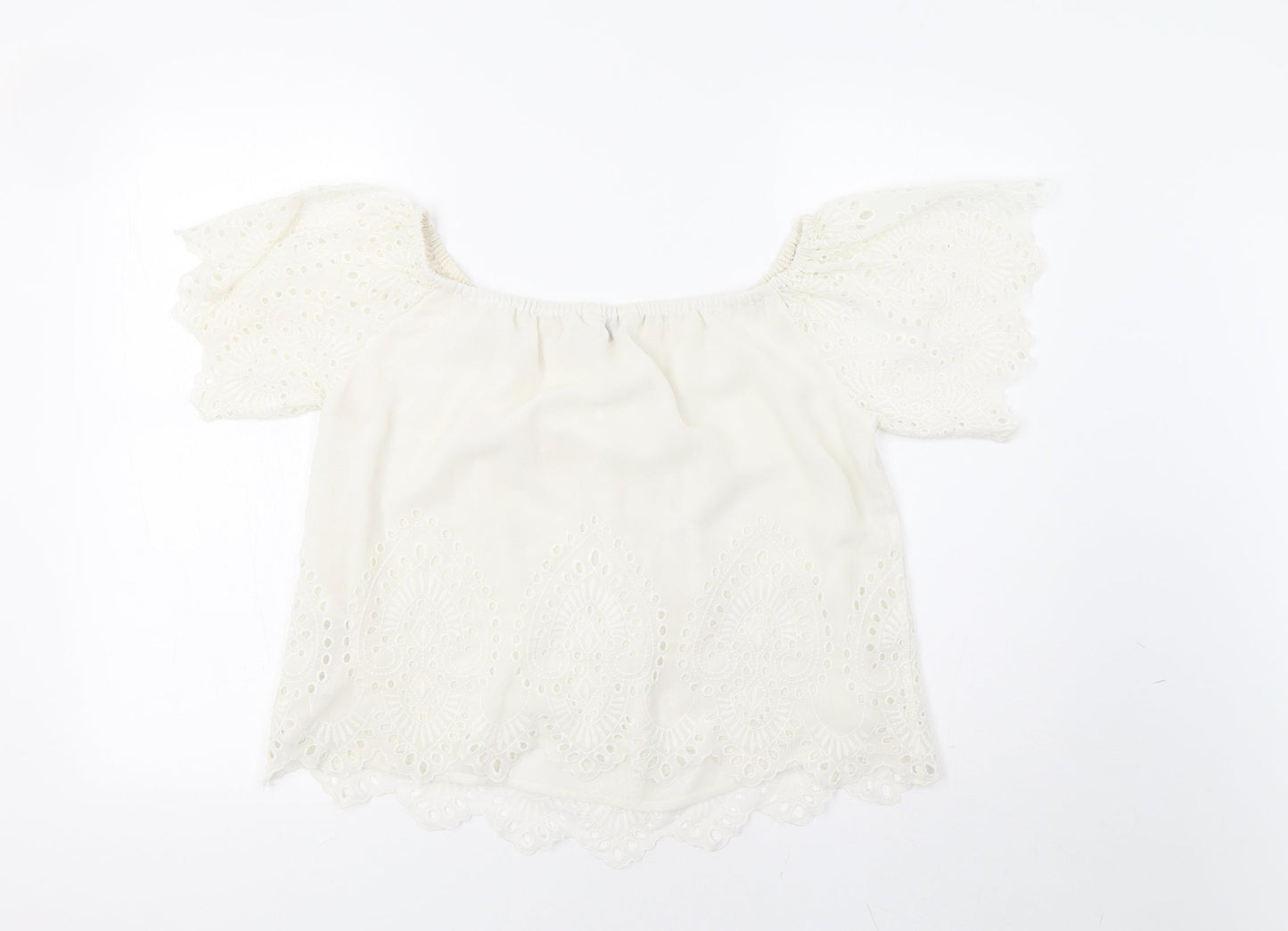 Miss Selfridge Womens White   Basic Blouse Size 10