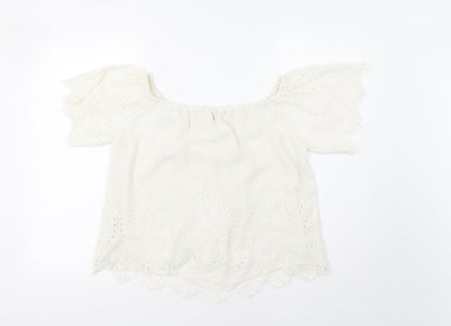 Miss Selfridge Womens White   Basic Blouse Size 10