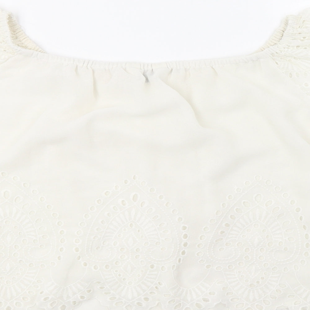 Miss Selfridge Womens White   Basic Blouse Size 10