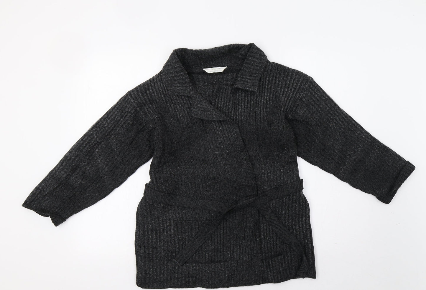 Womens UK Size 8 M&S Grey Cardigan Jumper
