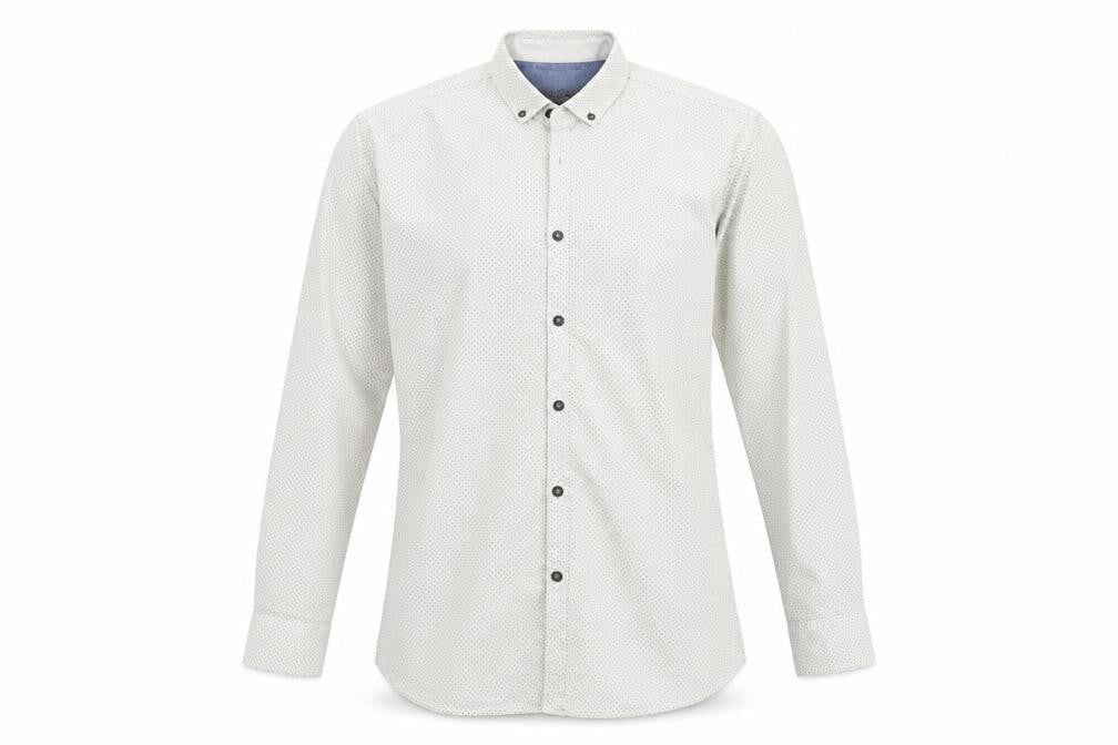 Mens UK Size XL Burton Grey  Button-Up Long Sleeve Casual Shirt