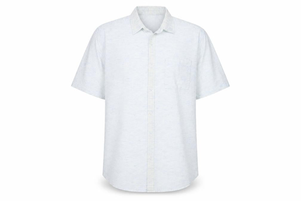 Mens UK Size L New Look Blue  Button-Up Short Sleeve Casual Shirt