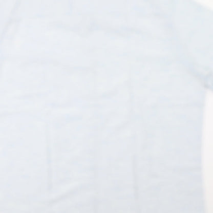 Mens UK Size L New Look Blue  Button-Up Short Sleeve Casual Shirt