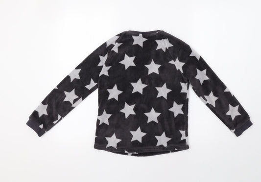 George Girls Grey   Top Pyjama Set Size 9-10 Years  - Star Print