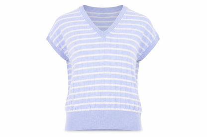 M&&S Womens Blue Striped  Pullover Jumper Size M