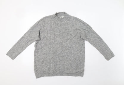 Womens UK Size M Peacocs Grey Pullover Jumper