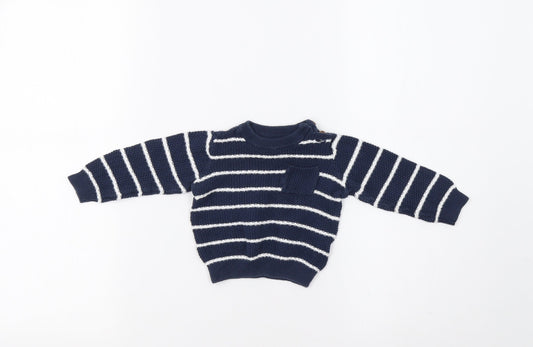 F&F Baby Blue Striped  Pullover Jumper Size 3-6 Months