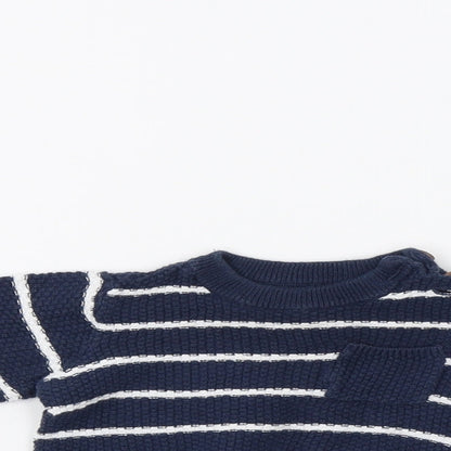 F&F Baby Blue Striped  Pullover Jumper Size 3-6 Months