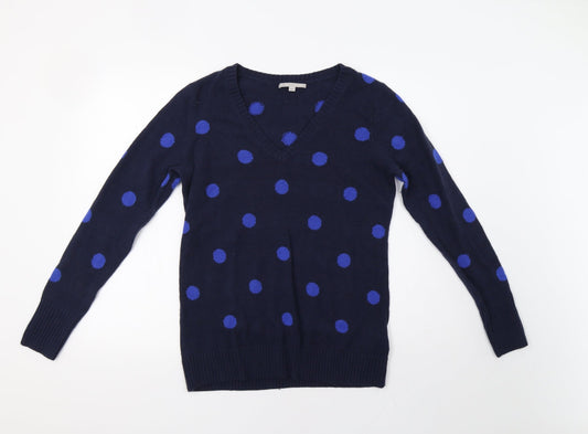 Gap Womens Blue Polka Dot  Pullover Jumper Size L