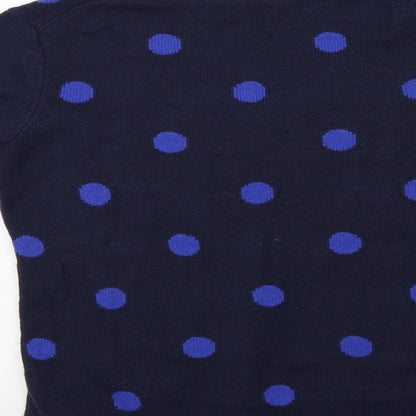 Gap Womens Blue Polka Dot  Pullover Jumper Size L