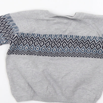TU Baby Grey Geometric  Pullover Jumper Size 18-24 Months
