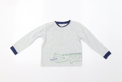 Preworn Boys Grey   Pullover T-Shirt Size 4-5 Years  - Crocodile