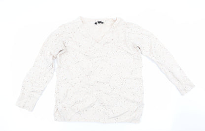 Womens UK Size S Peacocks Beige Pullover Jumper