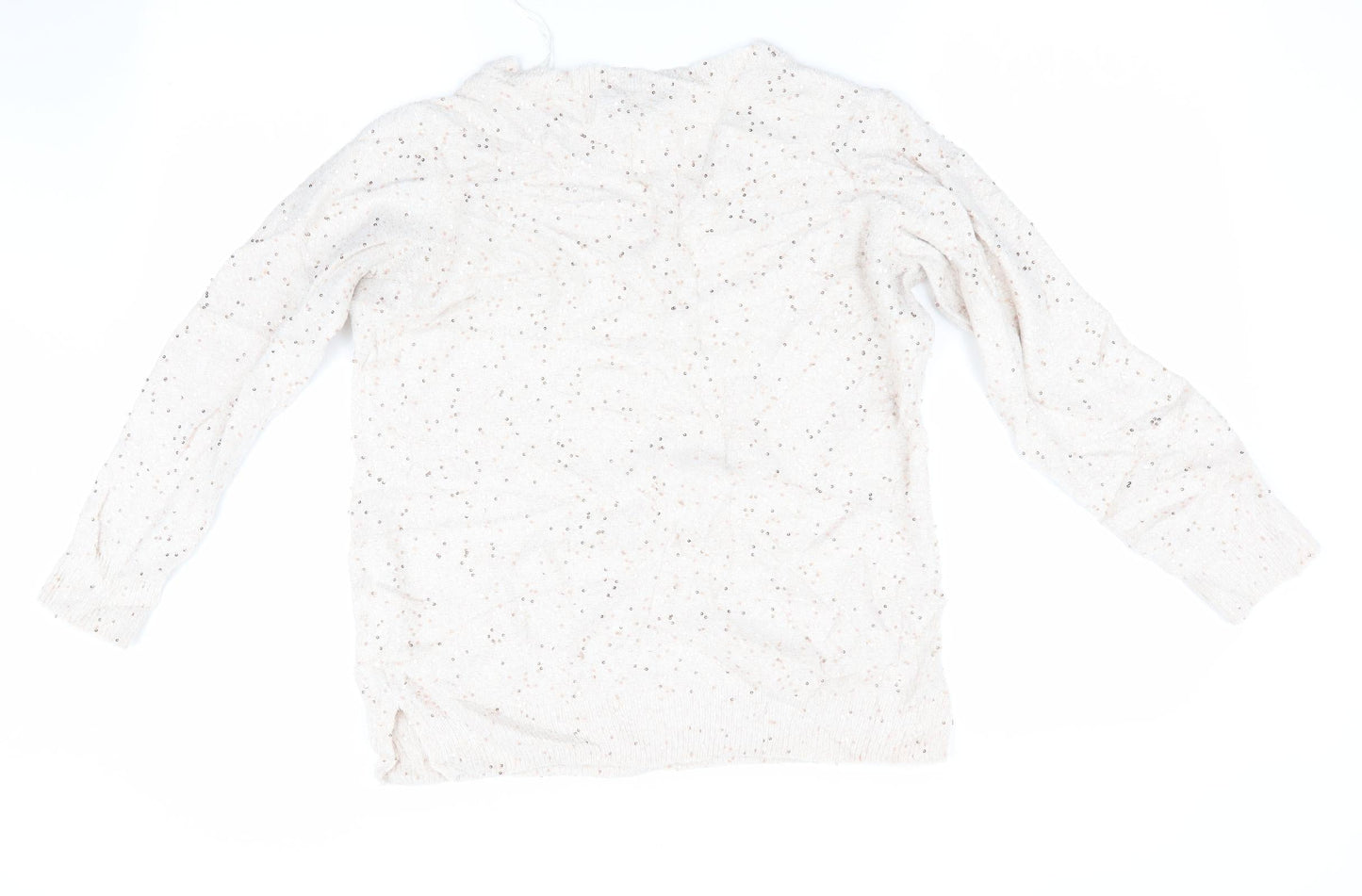 Womens UK Size S Peacocks Beige Pullover Jumper