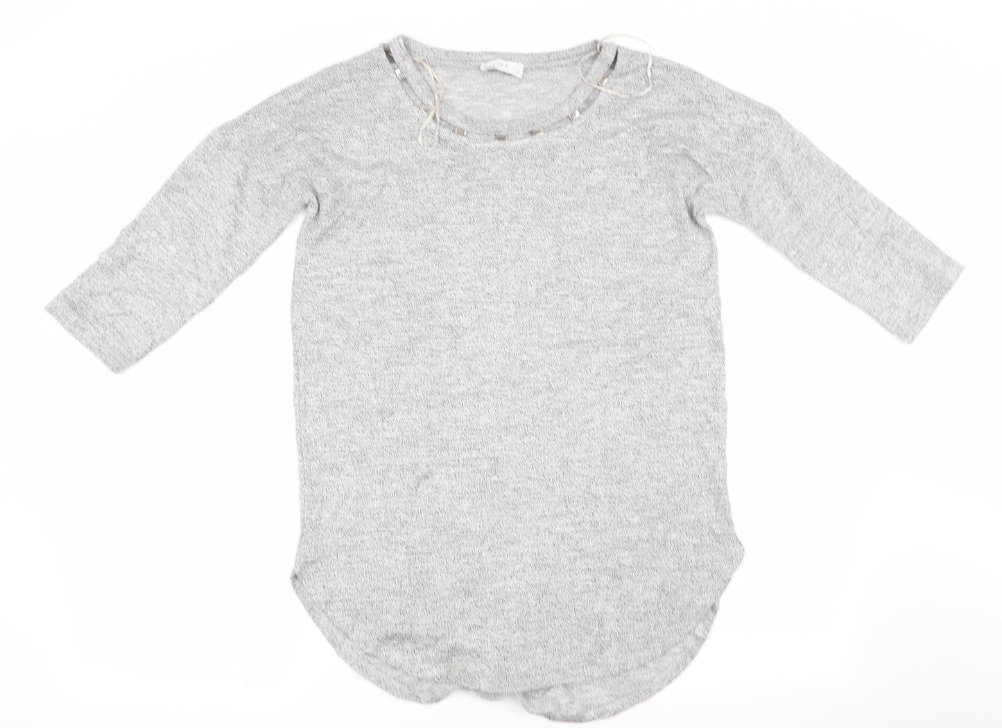Womens UK Size S Papaya Grey Pullover Jumper
