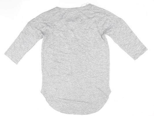 Womens UK Size S Papaya Grey Pullover Jumper
