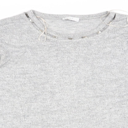 Womens UK Size S Papaya Grey Pullover Jumper